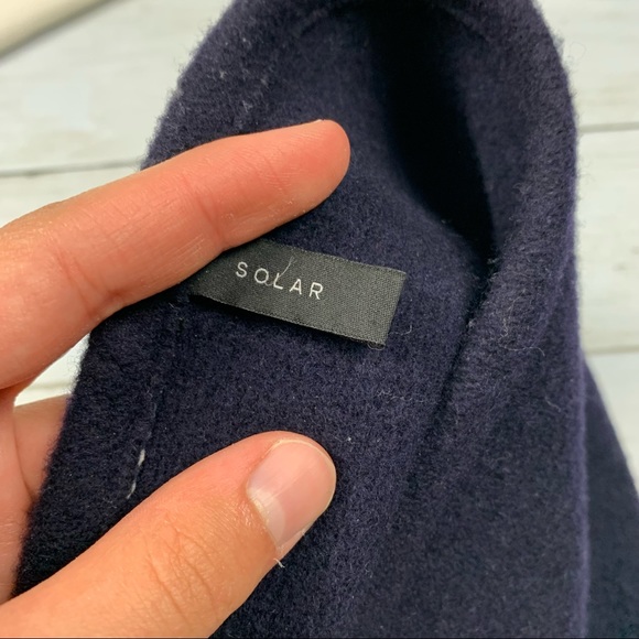 Solar Navy Blue Wool Winter Hat - Picture 3 of 8